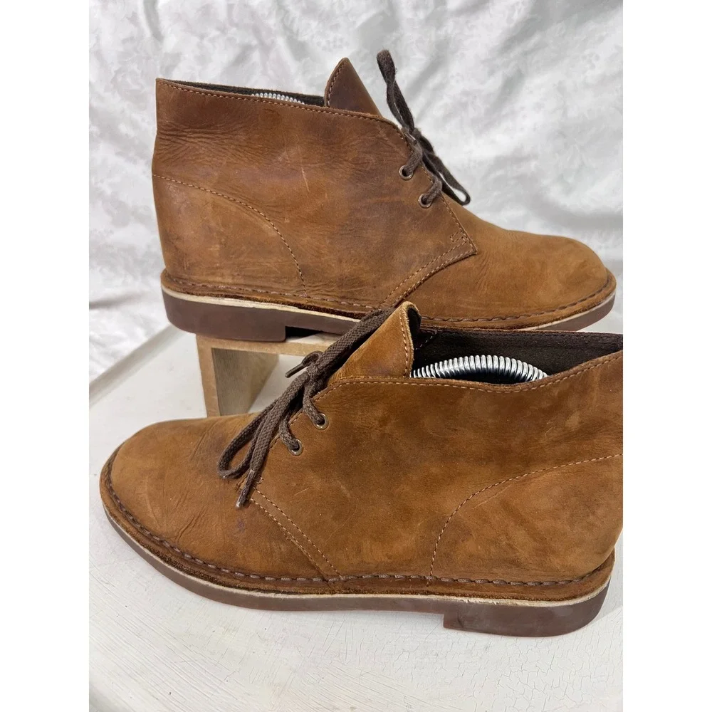 Clarks Bushacre 2 Brown Leather Chukka Desert Boots Mens 7.5 260822863075
